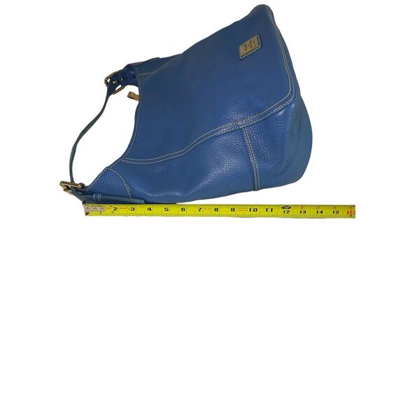 Dooney & Bourke   Blue Full Leather Exterior Large Slouch Bag Top Shoulder - Picture 5 of 8